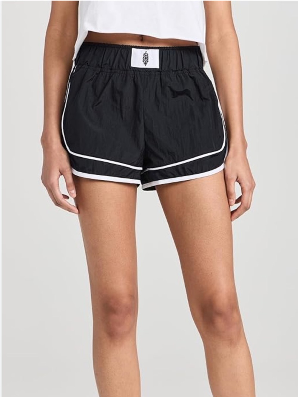 FP Movement by Free People Varsity Blues Shorts in Black Comb